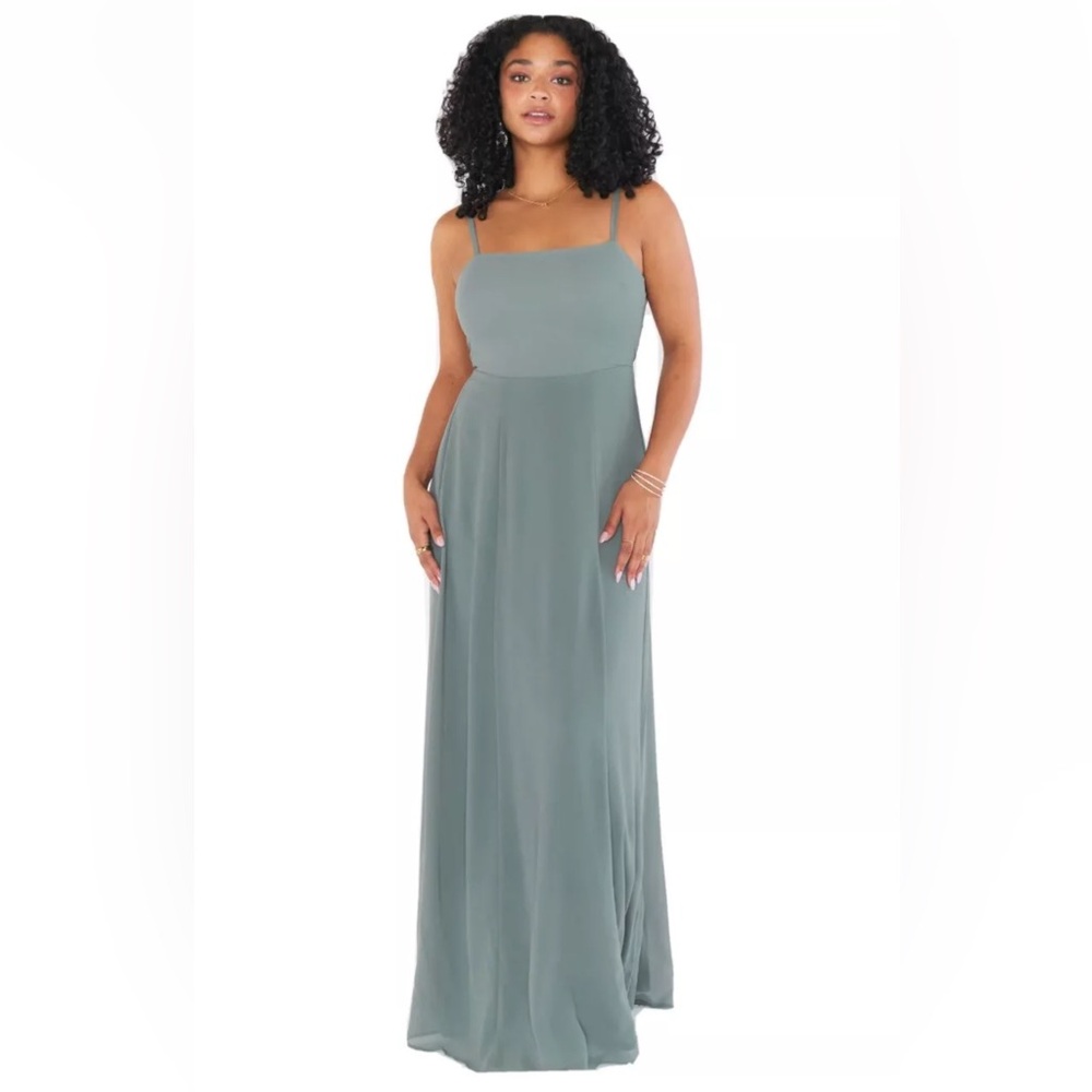 Show Me Your MuMu Lauren Tie Sage Maxi Dress Size S